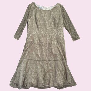 Evan Picone Gold Dress Size 14